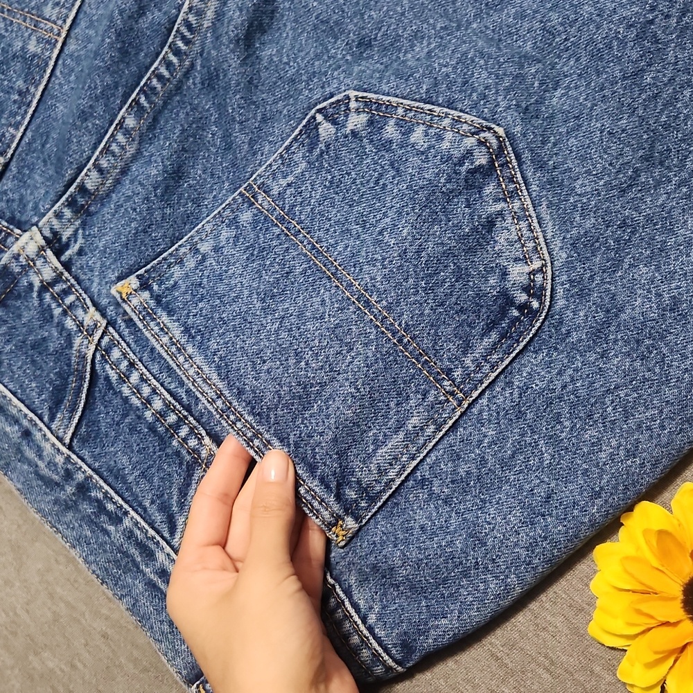 RARE!! Vintage Lee Riders High Rise Relaxed Baggy Taper Leg Blue Denim Mom Jeans - Picture 9 of 12